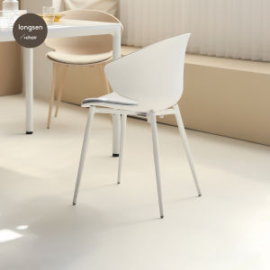 White Dining Chair Cream Style Nordic Modern Simple Home Cafe Milk Tea Internet Popular Chair Sales Office Conference Chair
