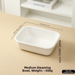 TEKANAI | Ceramic Microwave Plate Long Rectangle Steaming and Baking Dish