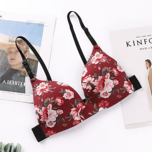 Áo Lót Nữ Không Đường May Gợi Cảm Nâng Lên Kiểu Có Thể Điều Chỉnh Ngực Nhỏ Ôm Cụp Mỏng Nhẹ Không Gọng Thép Thêu Hoa In Hoa Mẫu Mới