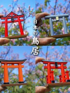 Japanese Style Scene Props Simulation Decoration Bonsai Sandtable Micro Landscape Kyoto Original Spirit Bird Gate Award Home Decor