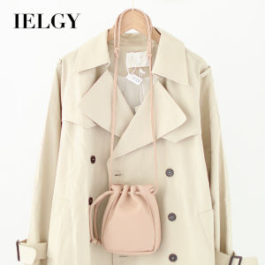 IELGY กระเป๋าทรงถังกระเป๋าโทรศัพท์มือถือขนาดเล็กเชือกรูดแฟชั่นสำหรับฉบับภาษาเกาหลีน่ารักสดใสแบบแมสเซ็นเจอร์สะพายไหล่เดียว