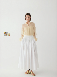 ICICLE | Cotton Cambric Long Skirt for Summer