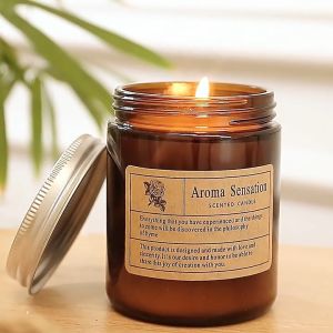 เทียนหอม เทียนหอมอโรม่า80g เทียนหอมในห้อง ชุดทำเทียนหอม เทียนหอมอโรม่า เทียนถ้วย เทียนหอมสปา เป็นธรรมชาติ ความปลอดภัย