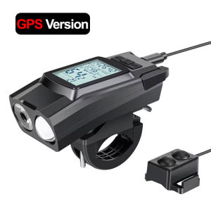 GPS Bike Light Lamp Bicycle Computer 4 Mode Horn Flashlight Cycle Bike Speedometer Led Front Lights Cycling Headlight