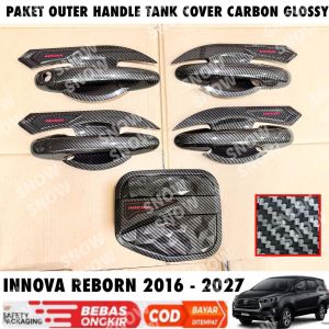 Paket Outer Handle Tank Cover All New Innova Reborn 2016 2024 2025 2026 2027 Carbon Glossy