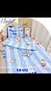 💮Bộ Nệm Size Lớn 70x140cm Cho Bé Đi Học Vải Lụa Lyocell Viscose Mát Mịn Kèm Túi Vải_Nemtot Bedding