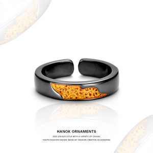 Nhẫn Nam Đính Vàng Thời Trang Cao Cấp Thiết Kế Độc Đáo Thời Gian Nhẫn Cặp Đôi Thanh Lịch Trang Sức Thời Trang Mới Về