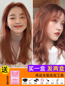 Honey Tangerine Brown Hair Dyeing Paste Womens Pure 2024 Trendy Foam Dirty Tangerine Wine Red Plant-Based DIY Home Hair Dye