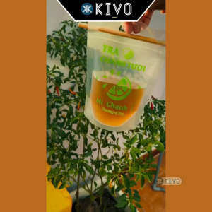 Túi Zip Đựng Trà Chanh Trà Sữa Đục Lỗ GIÁ XƯỞNG - Túi Trà Chanh In Sẵn/Không In-KIVO
