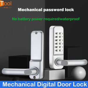 Long Handle Keyless Mechanical Digital Door Lock Password Keypad home Garden Yard Wooden Iron Gate lock Pushbutton