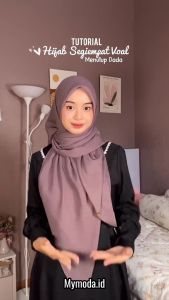 MYMODA Hijab Segi Empat 120x120 Voal Square | Qara Square