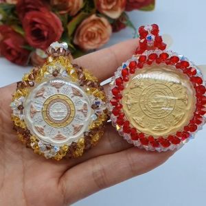 จี้จตุคามรามเทพ กรอบคริสตัลสวารอฟสกี้แท้ เสริมบารมี ปกป้องคุ้มครอง รูปถ่ายจากสินค้าจริง