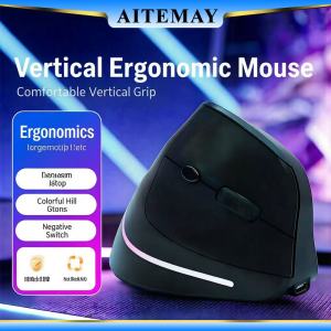 Aitemay Ergonomic Wireless Mouse Silent Click Lightweight DPI Adjustable for Laptop/Windows/Macbook (Compatible with Xiaomi Huawei)