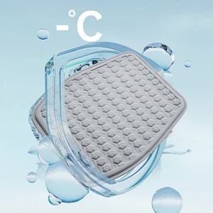 ＜102＞  Đệm Ghế Mát Mùa Hè Dành Cho Xe Hơi Đệm Ghế Gel Thoáng Khí Đơn Giản Ngồi Lâu Không Nóng Chống Trượt Hút Mồ Hôi Bộ Ba Chiếc Sau Xe