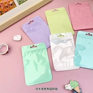 Combo 10 Túi Zip Đựng Đồ Màu Sắc Pastel Dễ Thương Đựng Quà Tặng Ảnh Postcard Handmade - BEYOU