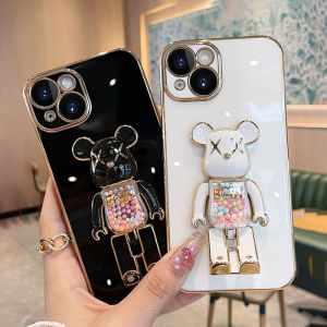 For VIVO V17 V19 V21 V11 V11 PRO V11i S1 S1 PRO V9 V20 V20 PRO V20 SE V23E V23 3D cartoon Candy Violent Bear electroplate Sofe case camera protect shockproof Silicone back cover