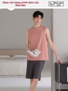 MiiOW | Bộ Đồ Ngủ Nam Áo Thun Lụa Băng
