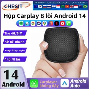 Android 14 TV Box 8 Nhân 4G LTE Không Dây CarPlay Android Auto Adapter Cắm Là Chạy Cho Youtube Netflix Phụ Kiện Ô Tô