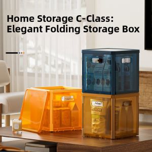 MONLEYTA | Large Capacity Plastic Foldable Storage Box For Clothes And Toys Underbed Organizer Cabinet Home Use Creative Style