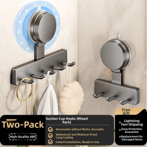 No-Drill Suction Heavy-Duty Bathroom Hook