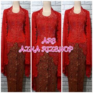 set kebaya pesta merah kebaya manten warna kebaya TERMURAH
