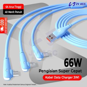 NVN-KD40 3IN1 6A KABEL DATA CHARGER MICRO USB / TYPE C FAST CHARGING