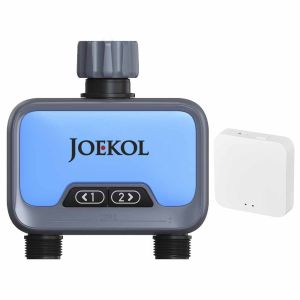 Tuya Smart Garden Watering Timers 2 Outlet Sprinkler Drip Irrigation Controller Water Valve Rain Delay Programmable Controllers