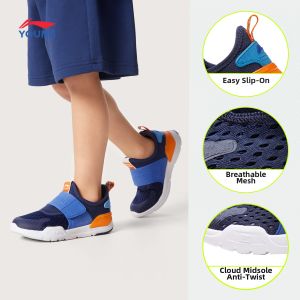LI-NING KIDS | One-step Easy Wear Mesh Breathable Childrens Shoes