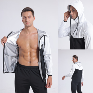 Ready Stock Plus Size Baju Sauna slimming Fitness weight loss Sauna Suit Sweat Suit for men fast sweating track suit sauna jacket running Exercise Gym Anti-Rip Suit Burning