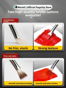 Marie’s | Art Student Paint Brush Set Fan Sable Hair Nylon