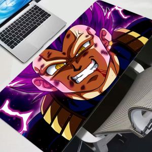Bandai | Vegeta Dragon Ball Z Large Mouse Pad Carpet Laptop Pc Gamer Keyboard Mat XXL Mousepad Edge White Tassel Rubber DBZ Table Mat