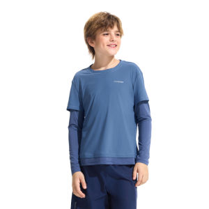 moodytiger | Fake Two Pieces Boys T-Shirt Moisture Wicking Sun Protection Quick Drying Sport