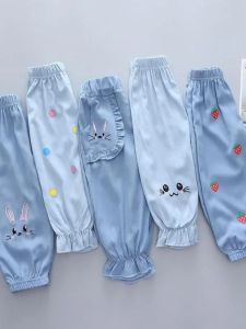 Mosquito-Resistant Summer Pants for Girls Thin Wide Lantern Pants Footed Trousers Lightweight Breathable Childrens Clothing