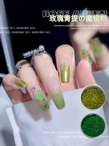 Rose Green Mirror Powder Nail Art Glue Long Lasting Quick Dry Any Skin Type Chinese Manufacturer Colorful Nail Polish