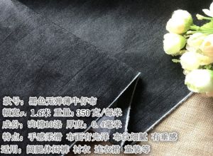 Vải Denim Màu Đen Nguyên Chất DIY Thủ Công Vải May Quần Áo Vải Cotton Sọc Nhiều Kiểu Dáng 1 Mét Vải Nỉ Dùng Trong Gia Đình