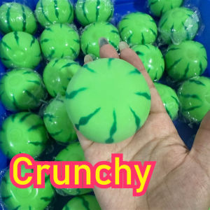 Handmade Crunchy Ball Watermelon Squishy Stress Ball Fidget Toy Squeeze Toy Round Blocks Filled ASMR Anti Stress Release Gift