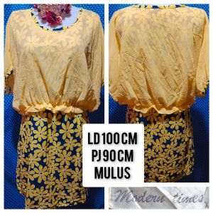 DRESS LENGAN PENDEK KUNING(MODERN TIMES) 200