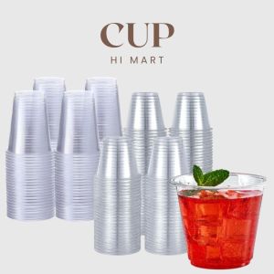 Hi Mart - 8ozs PP Plastic Cup Round Container Disposable Pastic Drinking Cup Cawan Plastik Clear Cups 一次性用具水杯