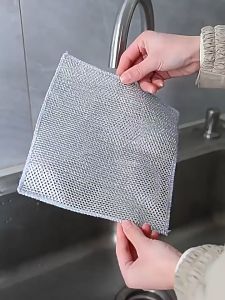 Bộ 5 Khăn Lau Bếp Bát Nồi Đa Năng 2 Lớp Sợi Kim Loại - 100style