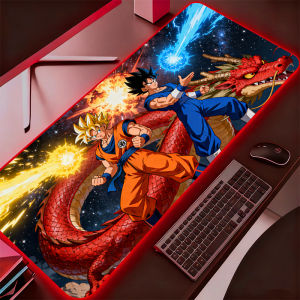 Bandai | Computer Mouse Pad LED Dragon Ball DBZ Gamer Mouse Pads Gaming Mousepad XXL Desk Mause Pad RGB Keyboard Mouse Backlight Carpet