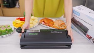 [SG WARRANTY] REVACU Vacuum Sealer Model R280. Suitable with all bags and all types of food.High-quality sealing line 3mm thickness 28cm length. Best vacuum sealer 2022
