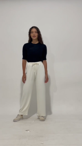 MINEOLA Pleated Tie Waist Long Pants (Celana kulot wanita kekinian korean style)