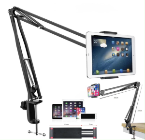 ขาจับโทรศัพท์ ขาตั้งแท็บเล็ต หนีบโต๊ะ หนีบเตียงปรับ 360 องศา ยืดหดได้ ขาจับโทรศัพท์นอนดูทีว Phone Holder