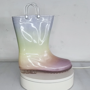 Sepatu Sawah Anak Laki Laki Boots Tinggi Karet Casual Anti Air Banjir Sepatu Hujan Perempuan Murah Motif Rainbow Pelangi Rain Boots 029