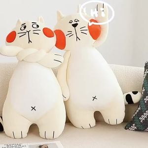 Fortune Cat Doll Internet Celebrity Cute Cat Plush Toy Creative Ornament Girl Figure Female Doll Ornament Birthday Xmas Gift