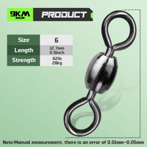 9KM 50PCS Crane Swivel Fishing Swivel Hight Strength Barrel Swivel Fishing Tackle Line Lure Connector for Saltwater