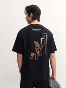 Jack Jones | Retro Hand-Painted Colorful Printed Short Sleeve T-Shirt