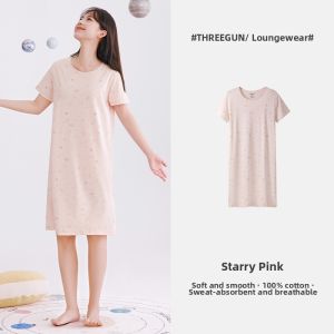 THREEGUN | Breathable Loose Fitting Cotton Dress