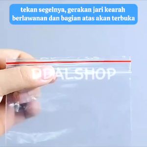 Plastik Klip Kecil Ziplock Polos Bening Tebal Untuk Obat aksesoris Bahan PE isi 100pcs