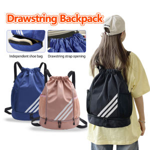 Drawstring Backpack Basketball Football Bag Sports Gym Yoga Bag Shoulder Rucksack for Women Men Beg Belakang Beg Sukan for Mens Womens 篮球背包运动包 双肩包
